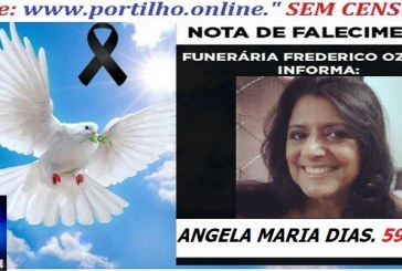 👉 ⚰🕯😔😪👉😱😭 😪⚰🕯😪 NOTA DE FALECIMENTO… a Sra: ANGELA MARIA DIAS. 59 ANOS  … FUNERÁRIA FREDERICO OZANAM INFORMA…