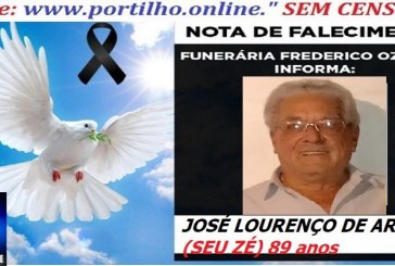 👉 ⚰🕯😔😪👉😱😭 😪⚰🕯😪 NOTA DE FALECIMENTO… o Sr:NOTA DE FALECIMENTO  JOSÉ LOURENÇO DE ARRUDA (SEU ZÉ)  89 anos  … FUNERÁRIA FREDERICO OZANAM INFORMA…