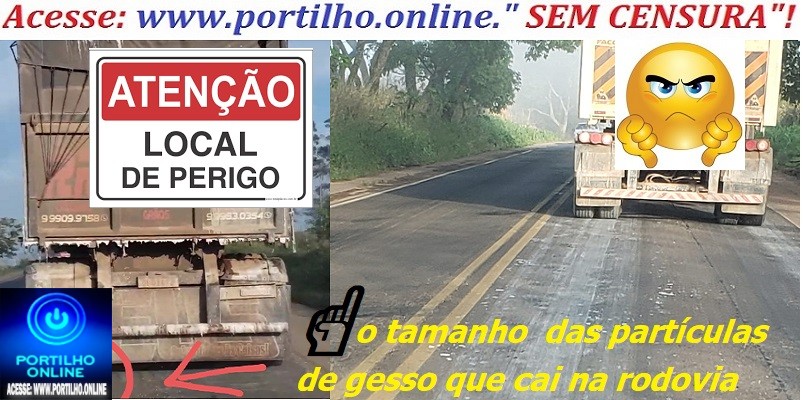 👉📢🤔🚧🚔🗣💰⚖🚨🚑🚒Perigo na MG-230: Resíduos de Gesso Caindo de Caminhões Colocam Vidas em Risco