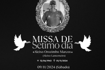 👉📢⛪🕍💒MISSA DE 7 (sétimo)👉🙌😪⚰🕯🙏 A família do Sr. Aleixo Orozimbo Marcos (Aleixo Lanterneiro) …A família agradece sensibilizada as manifestações de pesar recebidas pelo seu falecimento e comunica a realização de Missa de Sétimo dia por intenção de sua boníssima alma.