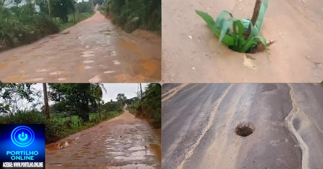 📢👉👿👺🕳🕳🕳Portilho tem um buraco pra frente na  Estrada dos Dourados Bicão