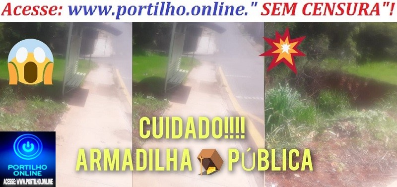 👉😮😱🗣🕳🚧🕳👁❔📢🤔Perigo: “Portillho Essa cratera das fotos fica a dois metros do ponto do coletivo na entrada do bairro eldorado”