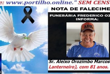 👉⚰🕯😔😪👉😱😭😪⚰🕯😪👉LUTO… NOTA DE FALECIMENTO …FUNERÁRIA SAO PEDRO E PRÍNCIPE DA 🕊PAZ🕊🕊 … INFORMA… Faleceu hoje, em Patrocínio/MG, o Sr. Aleixo Orozimbo Marcos (Aleixo Lanterneiro), com 81 anos