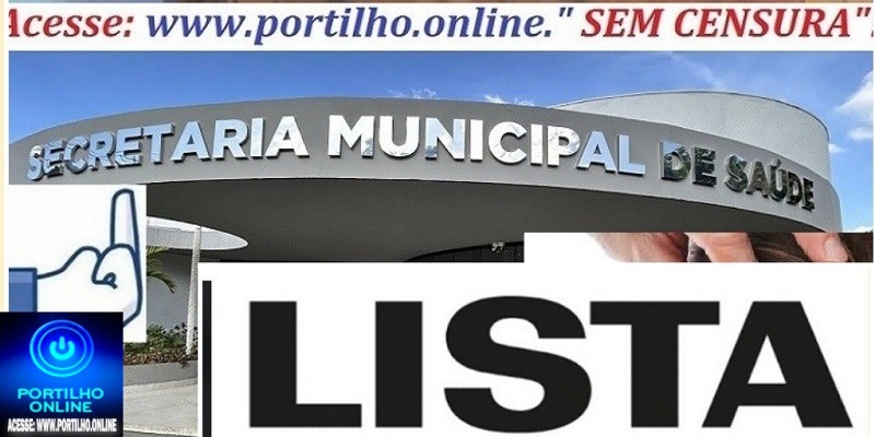 👉🔎🕵️‍♀️🔍🧐🐀🐁🙄💰💸🐀😮🌡✍🚑🧐😱Portilho, onde está o “listão” dos futuros e dos sem futuro da Secretaria de Saúde?