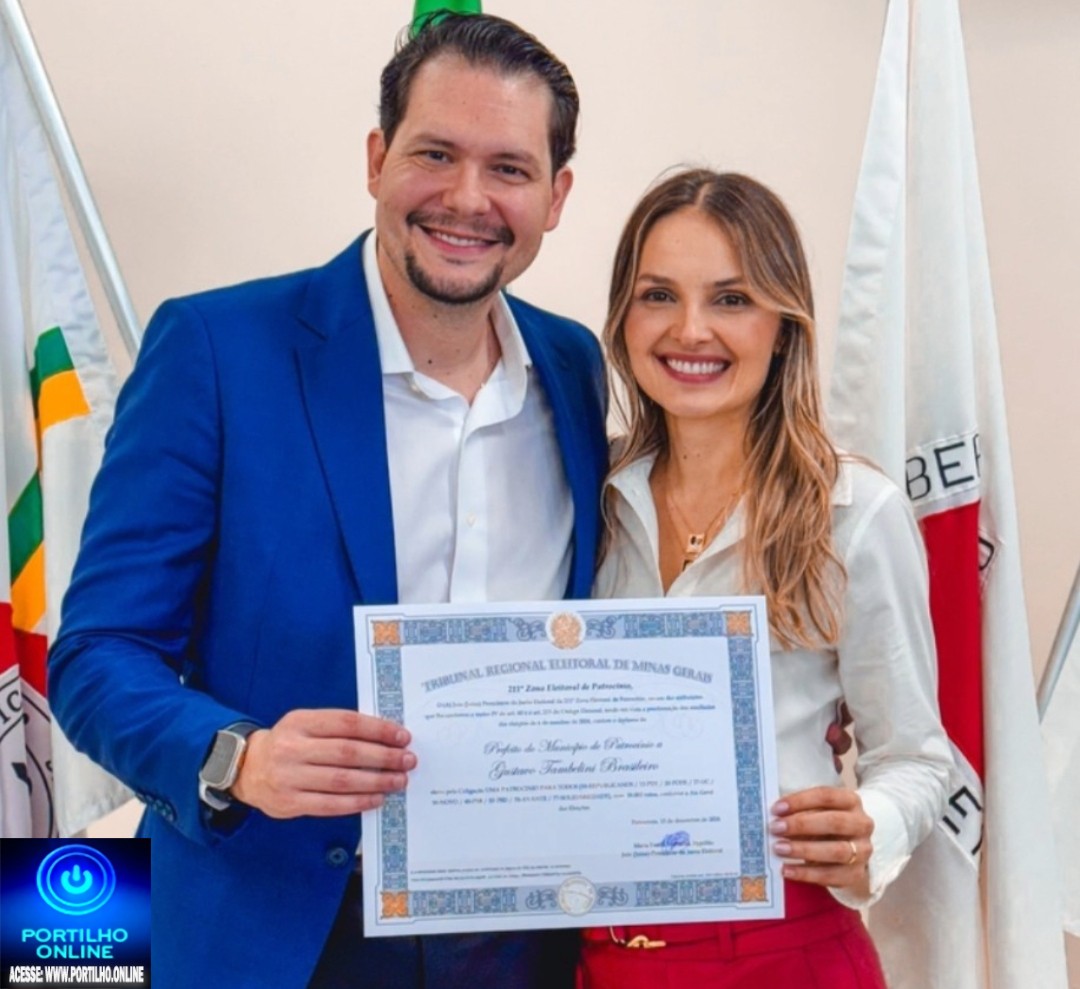 👉🙌🙏🏆🏅👏✍DR. GUSTAVO TAMBELINE BRASILEIRO É DIPLOMADO PREFEITO DE PATROCÍNIO