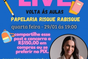 👉👏🤝✍📌📏📐✂✏🖍Promoção volta as aulas é na papelaria RISQUE & RABISQUE. Partícipe da LIVE HOJE.