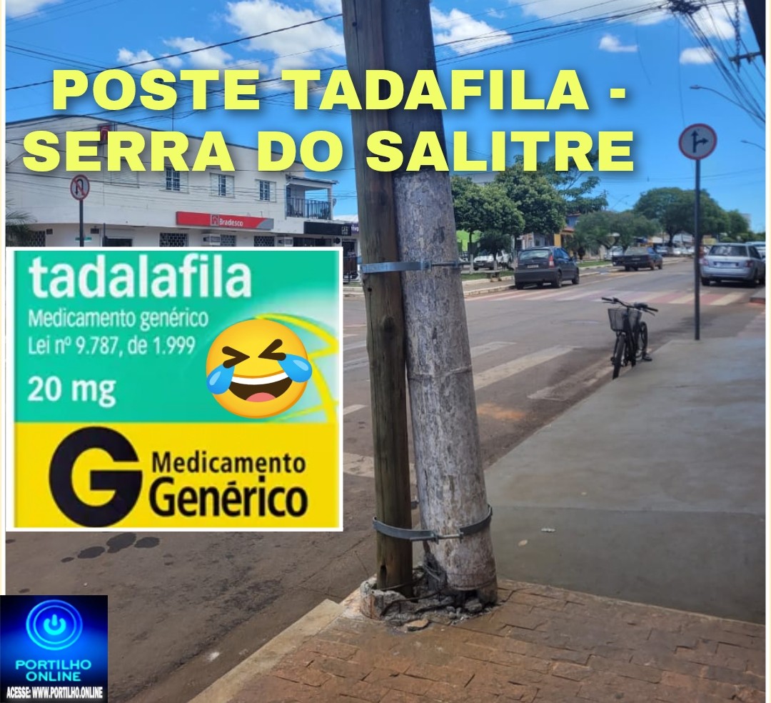 👉🫵📢😂🫵🔦💡🕯️Serra do Salitre: poste de energia “engessado” com tala ou Tadalafila?