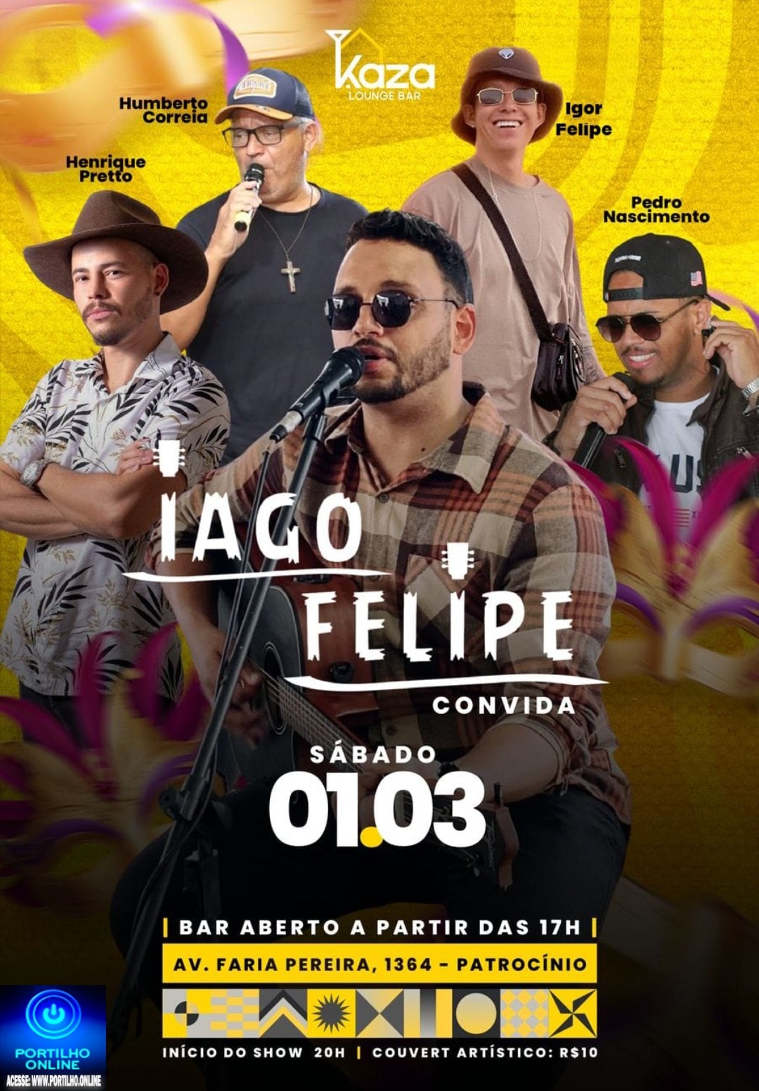 🚨📢🗣👏👍🤝🎰🎤🎹🥁🎧Super Show de Iago Felipe e Convidados no Kaza Lounge Bar:
