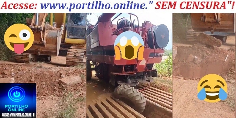 👉❓🤔🗣⁉🧐🚜Colhedeira cai em mataburro, e prefeitura resolve… arrancando o mataburro!😂🙄😂