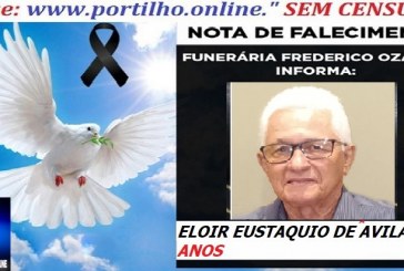 ⚰ 🕯😔😪👉😱😭 😪⚰🕯😪 NOTA DE FALECIMENTO…  Sr:  ELOIR EUSTAQUIO DE AVILA  79 ANOS… FUNERÁRIA FREDERICO OZANAM