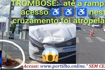 🤔🆘🚨🚒🚑🔥🤡😨😳🚔 TROMBOSE:  até a rampa de acesso ♿ ♿ ♿ neste cruzamento foi atropelada.