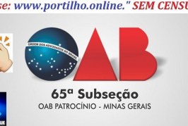 👉 (EAD) 📢✍👏🤝⚖🔝✍NOTA OFICIAL/65ª Subseção da OAB/MG