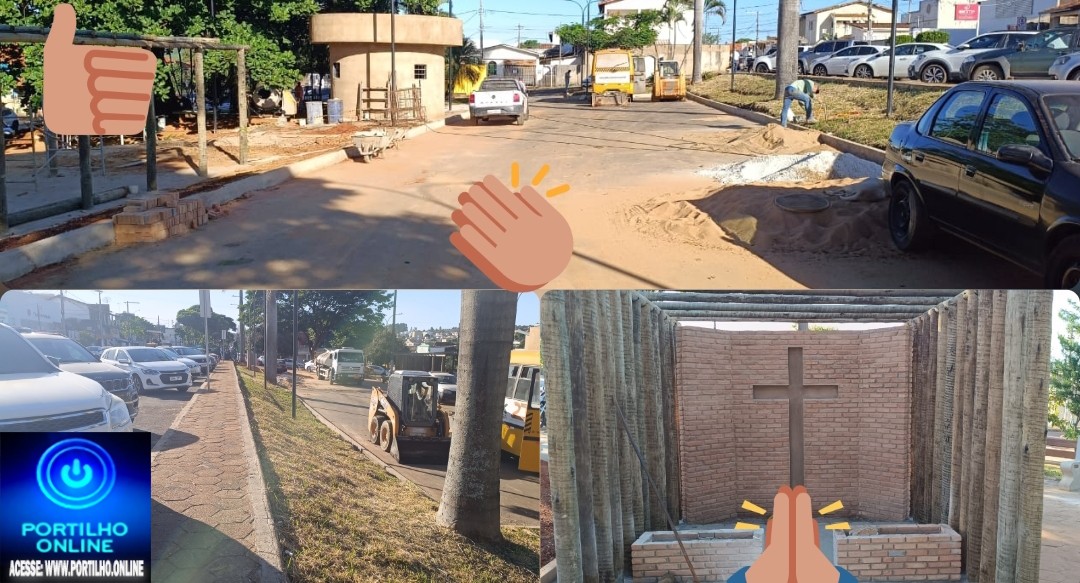 👉📢👏🚧🤝🙌👏👏👏Pracinha da Santa Casa passa por reconstrução e ganhará até uma mini capela