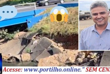 👉🗣📢🕳🤔😳🚧🛑😱🚨Perigo ⚠: Cabeceira de ponte na descida para o bairro Morada Nova está cedendo