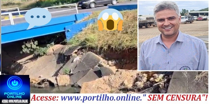 👉🗣📢🕳🤔😳🚧🛑😱🚨Perigo ⚠: Cabeceira de ponte na descida para o bairro Morada Nova está cedendo