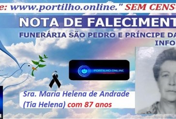 👉LUTO…⚰😔🕯😪😭FUNERÁRIA SAO PEDRO E PRÍNCIPE DA 🕊PAZ🕊🕊 INFORMA…Faleceu ontem em Cruzeiro da Fortaleza a Sra. Maria Helena de Andrade (Tia Helena) com 87 anos