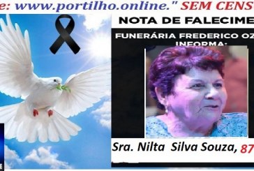 👉😱😭😪⚰🕯😪 NOTA DE FALECIMENTO. FUNERÁRIA FREDERICO OZANAM INFORMA… Faleceu hoje em Araguari, a Sra:  Dona Nilta Silva Souza, 87 anos.