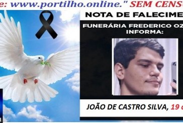 👉😱😭😪⚰🕯😪 NOTA DE FALECIMENTO. FUNERÁRIA FREDERICO OZANAM INFORMA… Faleceu em Goiânia/GO. jovem   JOÃO DE CASTRO SILVA  19 ANOS