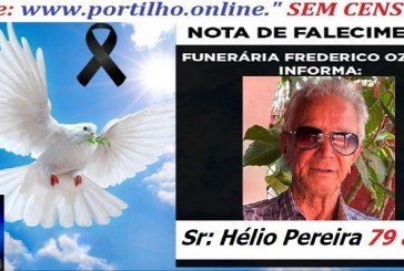 👉😱😭😪⚰🕯😪 NOTA DE FALECIMENTO. FUNERÁRIA FREDERICO OZANAM INFORMA… Faleceu em Patrocinio, o Sr: Hélio Pereira 79 anos