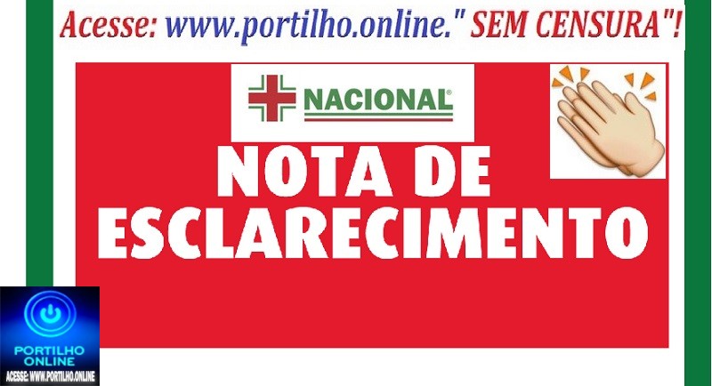 👉NOTA DO GRUPO FAMÁCIA NACIONAL!😱💣⁉ 🚨🩺🩻🩸💊🧬💉🚑NOTA DO GRUPO FAMÁCIA NACIONAL! NOTA TÉCNICA DE ESCLARECIMENTO