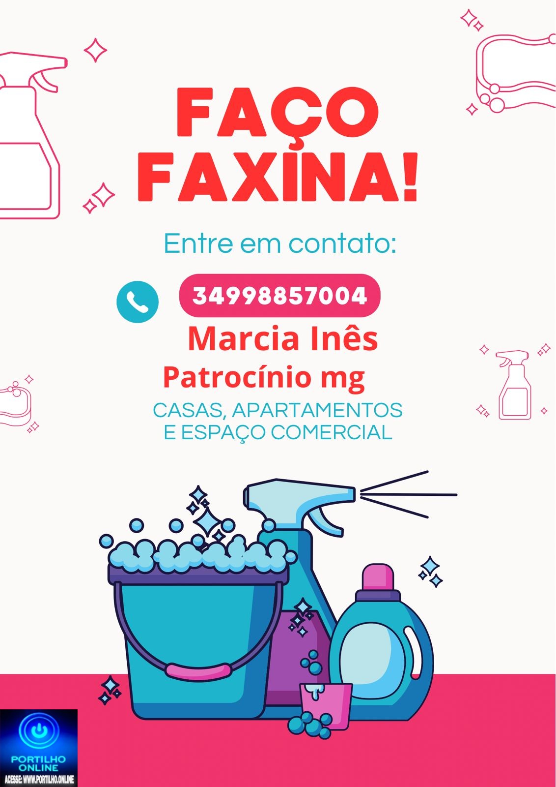 👉📢👍👏🛠✍🙌📌AGENDE A SUA FAXINA COM A ” MÁRCIA INÊS ” 99885 – 7004. RECOMENDADO COM EXPERIENCIA