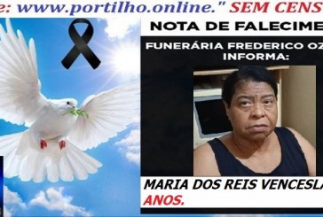 👉😱😭😪⚰🕯😪 NOTA DE FALECIMENTO. FUNERÁRIA FREDERICO OZANAM INFORMA… Faleceu ontem , a Sra: MARIA DOS REIS VENCESLAU.   72 ANOS.