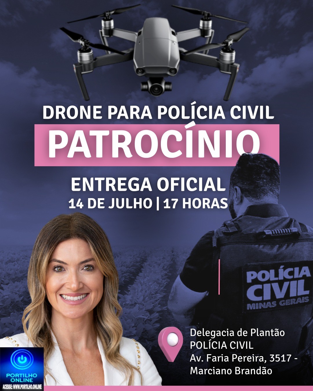 Deputada Federal Greyce Elias,👉📢👊🔎👀🔍🚔🚀👏👏👏👏🎥Polícia 🚔 🚓 🫵 recebe merecidamente Drone para facilitar duas diligências