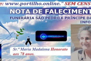 👉LUTO…⚰😔🕯😪😭FUNERÁRIA SAO PEDRO E PRÍNCIPE DA 🕊PAZ🕊🕊 INFORMAM…  Faleceu em Patrocínio-MG a Sr.ª Maria Madalena Honorato aos 78 anos.