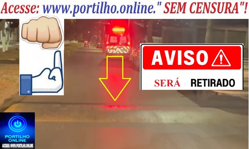 📢👉🛑🚦❌🚔🚨👊🛑🚧🚏“Lombada criminosa será arrancada ainda nesta semana”, garante secretário Dr. Roberto Parro (Sestran)