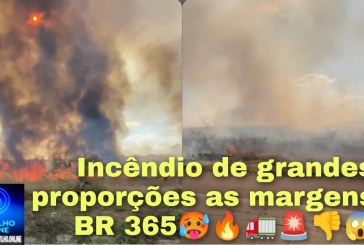 👉🕯🔥🥵🌧👎😱🚨🚛🔥�Incêndio de grandes proporções às margens da BR-365 destrói fauna e flora