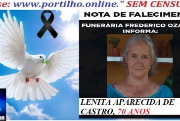 👉😱😭😪⚰🕯😪 NOTA DE FALECIMENTO. FUNERÁRIA FREDERICO OZANAM INFORMA… Faleceu hoje em Patrocinio, a Srª:  LENITA APARECIDA DE CASTRO  70 ANOS