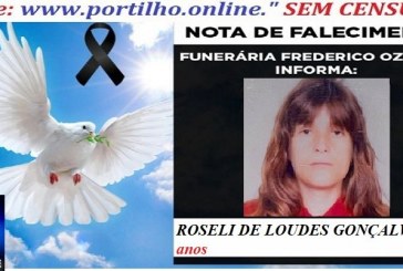 👉😱😭😪⚰🕯😪 NOTA DE FALECIMENTO. FUNERÁRIA FREDERICO OZANAM INFORMA… Faleceu hoje em Patrocinio, a Srª: ROSELI DE LOUDES GONÇALVES( Roseli da delegacia  58 ANOS )