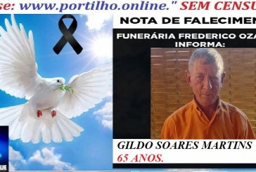 👉📢 😱😭😪⚰🕯😪 NOTA DE FALECIMENTO. FUNERÁRIA FREDERICO OZANAM INFORMA… Faleceu ontem em Patrocinio, o Srº: GILDO SOARES MARTINS  65 ANOS.