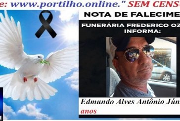 👉 Vítima do acidente fatal. 😱😭😪⚰🕯😪 NOTA DE FALECIMENTO. FUNERÁRIA FREDERICO OZANAM INFORMA… Faleceu hoje em Patrocinio, o Srº:  EDMUNDO ALVES ANTÕNIO JÚNIOR  47 ANOS.