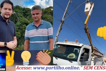 👉🫵👏🕯👍🙌🔦💡🔦Ufa! Prefeito Dr. Gustavo Brasileiro e secretário de Obras Thiago Malagoli “brilham🎇🎆”
