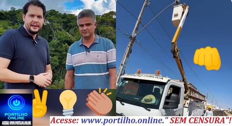 👉🫵👏🕯👍🙌🔦💡🔦Ufa! Prefeito Dr. Gustavo Brasileiro e secretário de Obras Thiago Malagoli “brilham🎇🎆”