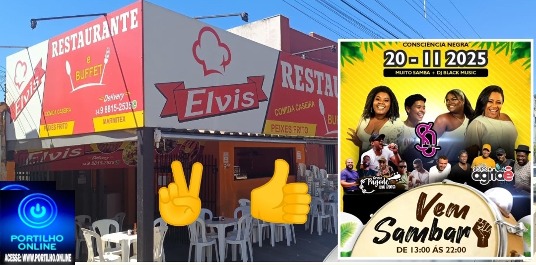 👉👍👏🍻🍺🍾🥃 🎇🍴🥂🎹🎷🪗🎺🥁Restaurante 🍢 do Elvis informa …ESTÁ CHEGANDO…  “VEM SAMBAR “, DIA 20 DE NOVEMBRO NO RESTAURANTE DO ELVIS