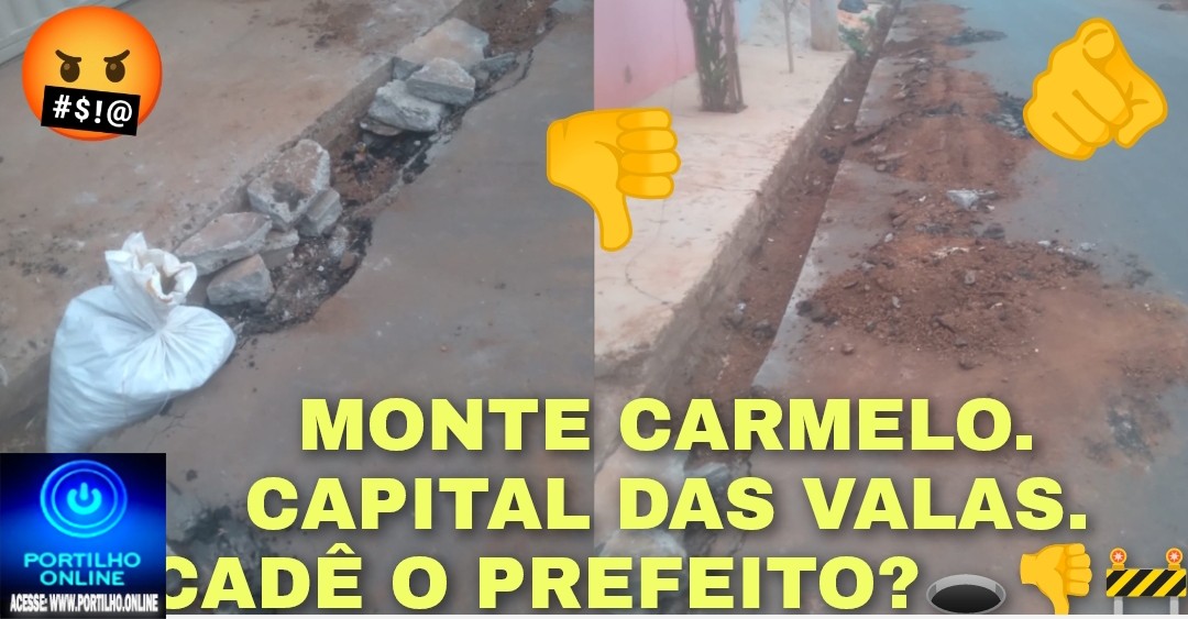 👉😡🤔📢🚧👎🕳️💩😎Monte Carmelo. Capital das valas. Cadê o prefeito dessa cidade?