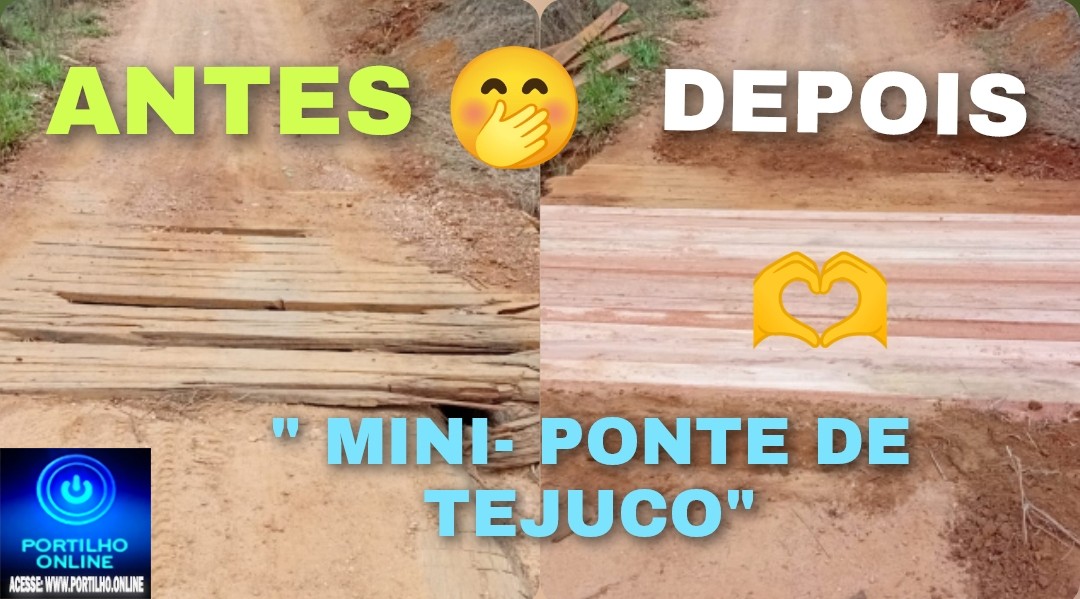 👉👏🫵👀🤭👍🙌Ponte do Tejuco. Após ser mostrado aqui no site. Ficou 9vinha de novo 🫵. Parabéns 👏 🎈 