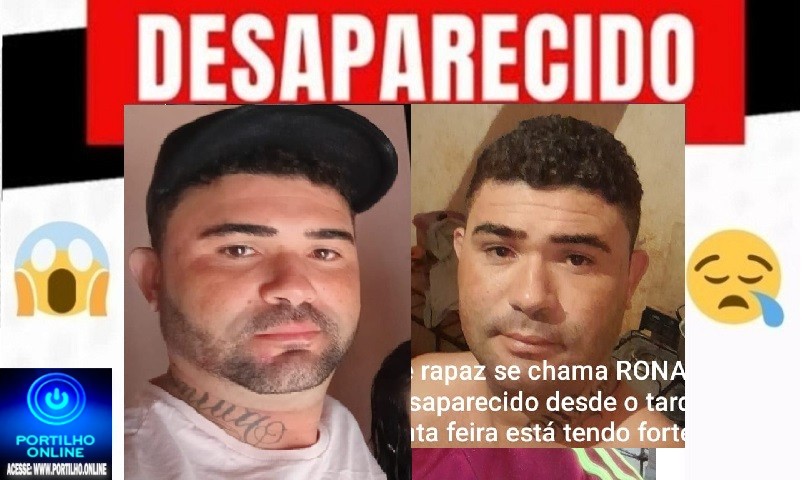 👉📢🔎🕵🔍🚨🚒🚓🚔👀🙌🗣😮🤔DESAPARECIDO: Ronaldo Rodrigues da Silva, 34 anos