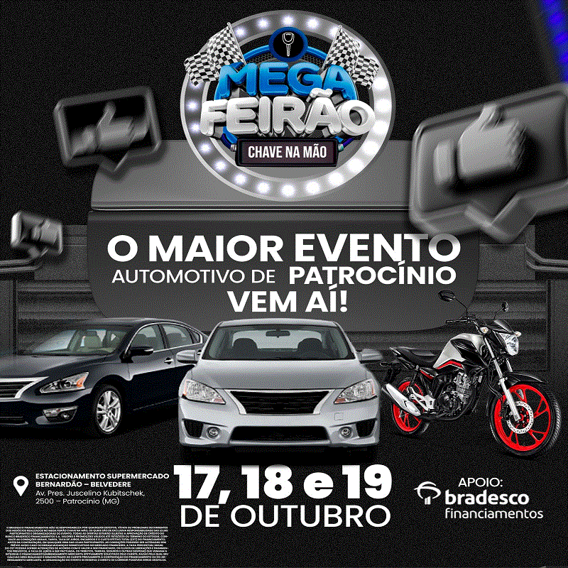 👉👍👏🫵🚗🚙🏍️🛻🚗 Mega Feirão Chave na Mão volta a Patrocínio com condições imperdíveis!