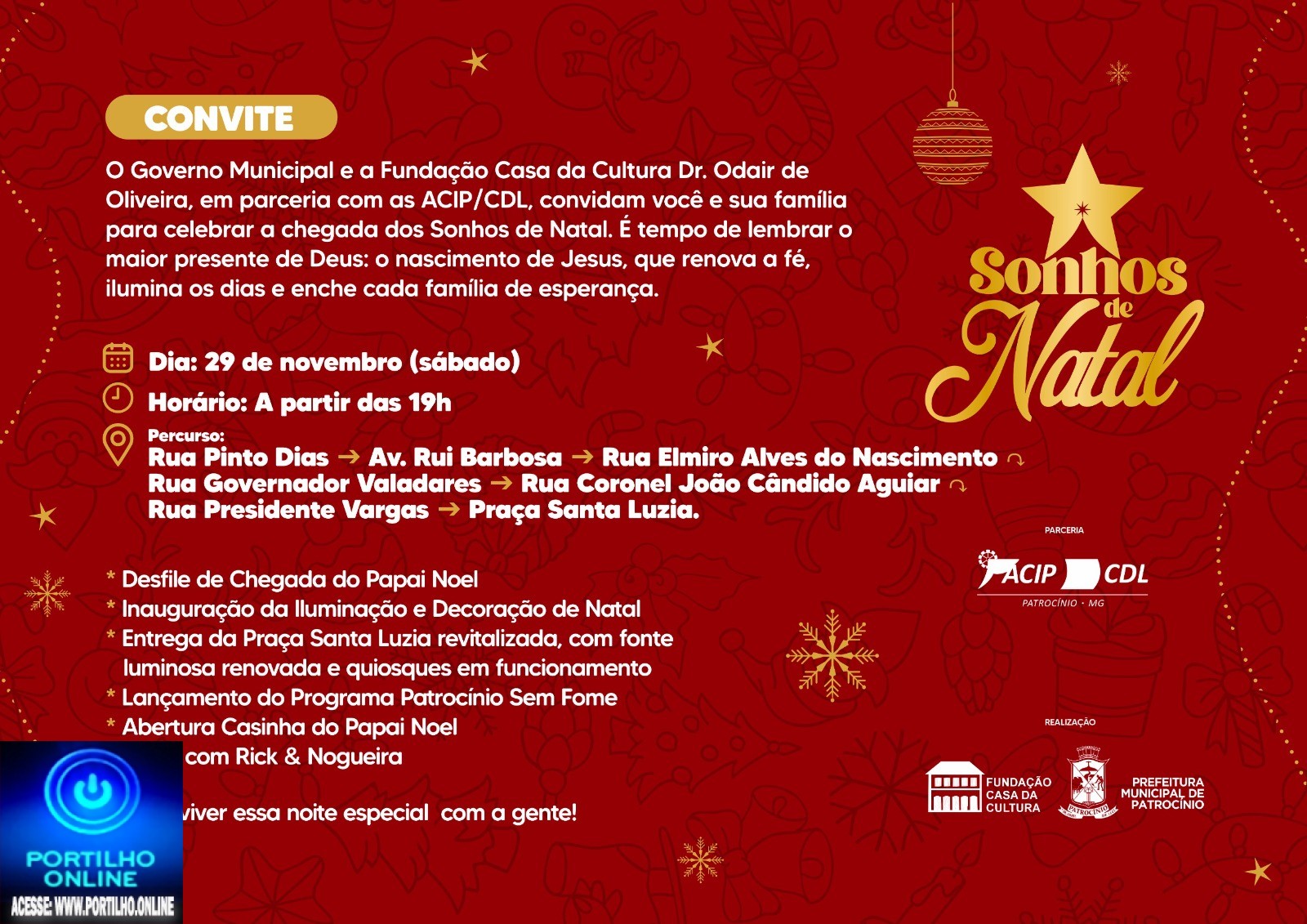 👉👏👉🎊🎉🧑‍🎄🌟🚀🎆🎇🎄🎋O prefeito Dr Gustavo Brasileiro, convida para celebrar a chegada dos Sonhos de Natal.