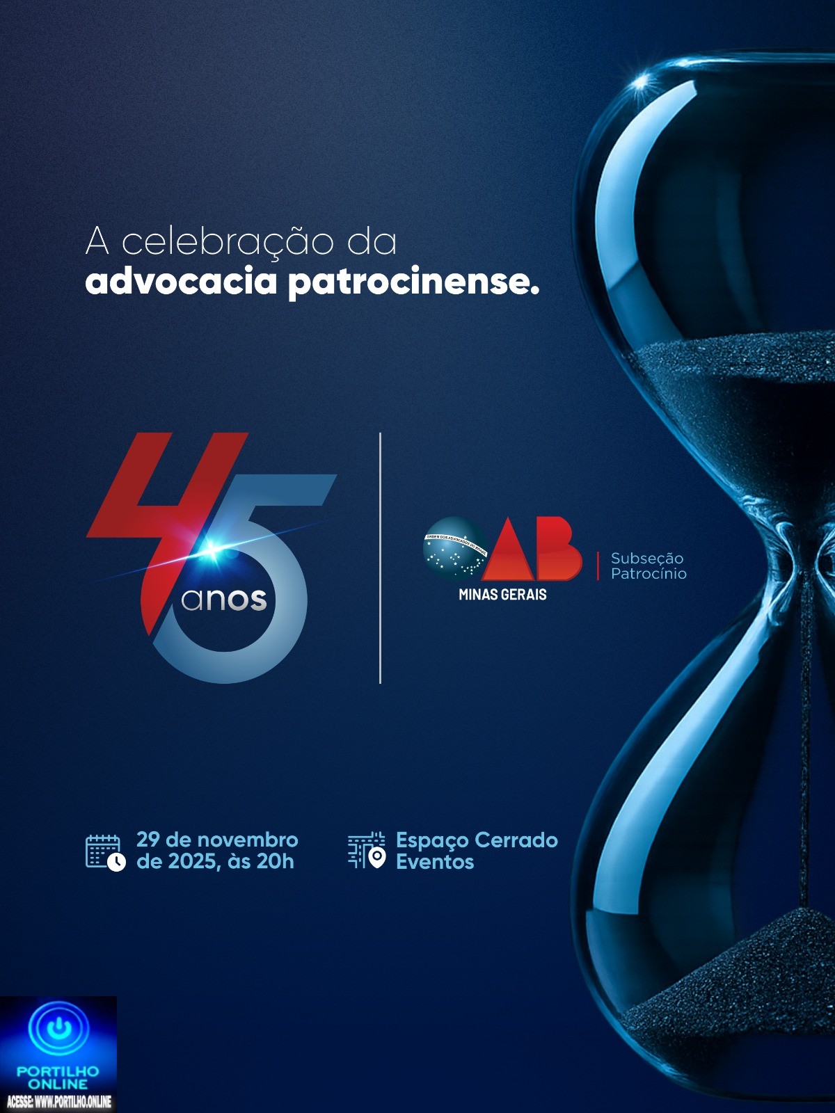 👉👍🤝👏⚖️✍️OAB Patrocínio celebra 45 anos com evento histórico neste sábado, 29
