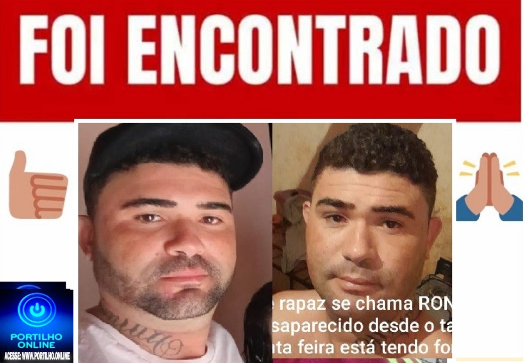 📢👉👀🧐🤔👏👊🙌🙏ENCONTRADO: Ronaldo Rodrigues da Silva, 34 anos