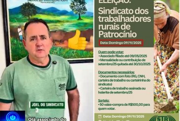 👉👏👊✍🗳⚱*Sindicato dos Trabalhadores Rurais de Patrocínio convoca associados para eleição sindical Neste dia 9 de novembro*