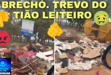 👉👎🚨😡👊🤧🤢🤮Olha aí o “bazar, brechó” no trevo  do Tião Leiteiro. Que vergonha, hein?! 🫣