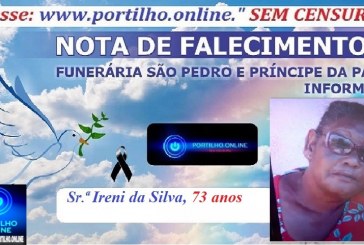 👉LUTO…⚰😔🕯😪😭FUNERÁRIA SAO PEDRO E PRÍNCIPE DA 🕊PAZ🕊🕊 INFORMAM… Faleceu em Patrocínio-MG a Sra. Ireni da Silva, 73 anos