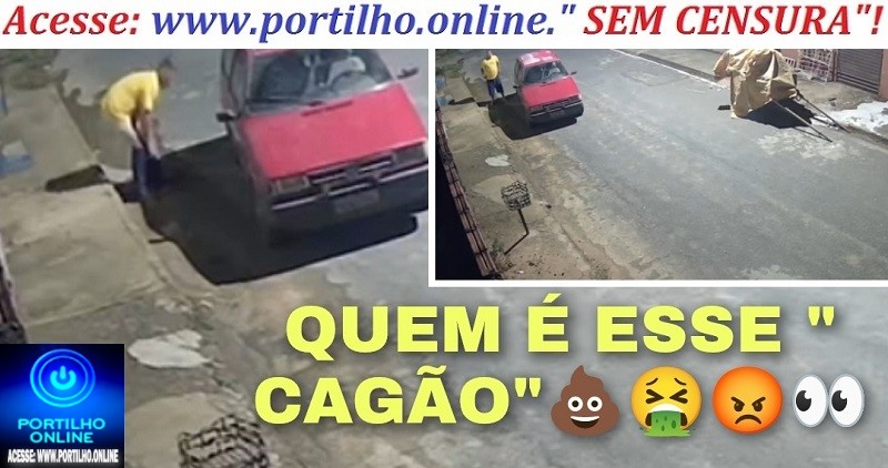  👉👎🤢🤮🚽💩😡👀🚔Quem é esse ” cagão que cagou atrás do carro, na 🫣, Rua João Bernardinho da Cunha