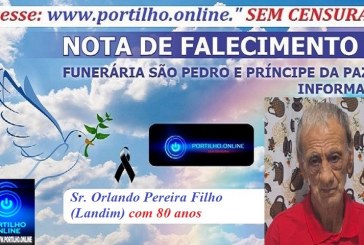 👉LUTO…⚰😔🕯😪😭FUNERÁRIA SAO PEDRO E PRÍNCIPE DA 🕊PAZ🕊🕊 INFORMAM… Faleceu em Patrocínio-MG o Sr. Orlando Pereira Filho (Landim) com 80 anos