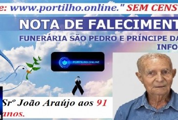👉LUTO…⚰😔🕯😪😭FUNERÁRIA SAO PEDRO E PRÍNCIPE DA 🕊PAZ🕊🕊 INFORMAM… o Srº João Araújo aos 91 anos.